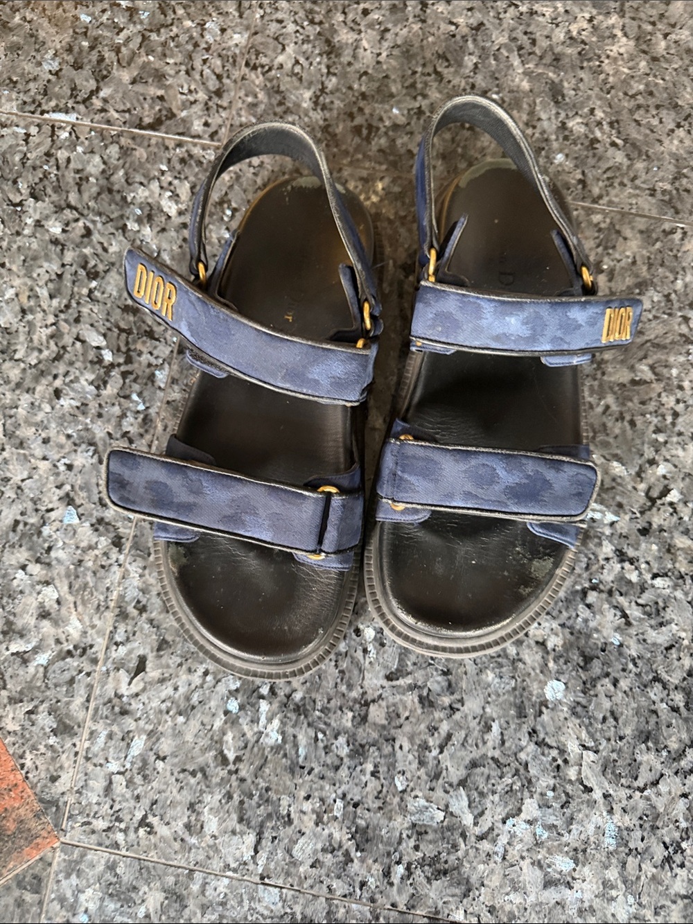 Dior blue and Black Women's Sandals
